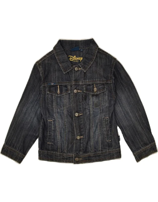 men's denim jackets -DISNEY Boys Graphic Denim Jacket 4-5 Years Navy Blue Cotton