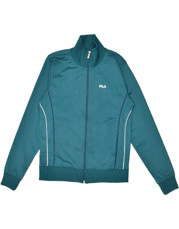 men's winter jackets -FILA Boys Tracksuit Top Jacket 11-12 Years Medium Blue Polyester