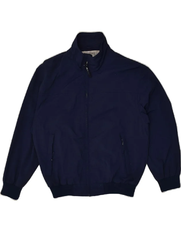 men's long sleeve jackets -GANT Boys Bomber Jacket 9-10 Years Large Navy Blue Polyester