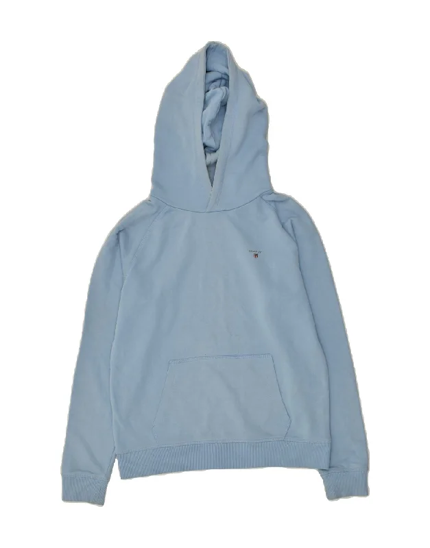 men's hoodie sweatshirt -GANT Boys Hoodie Jumper 13-14 Years Blue Cotton