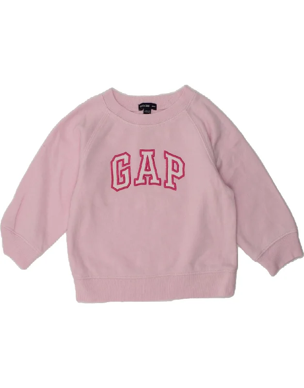 men's trendy oversized hoodies -GAP Baby Girls Graphic Sweatshirt Jumper 12-18 Months Pink Cotton