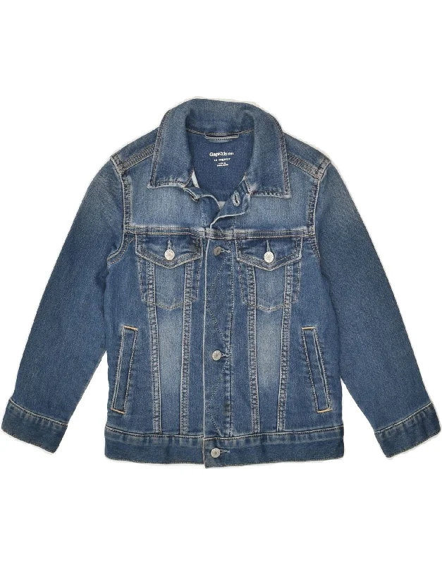 men's fashionable jackets -GAP Boys Denim Jacket 3-4 Years XS Blue Cotton