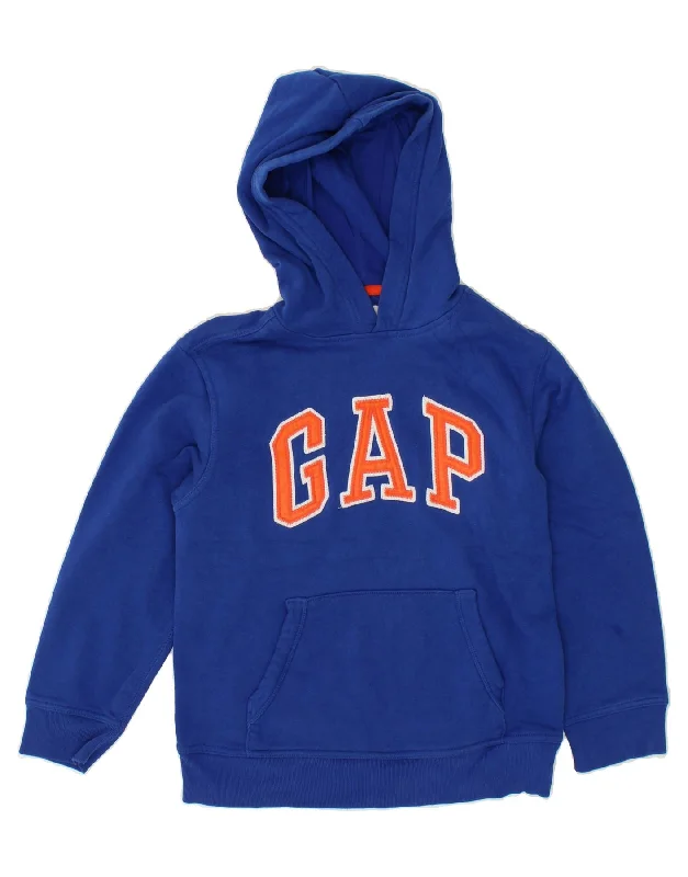 men's warm hoodie jackets -GAP Boys Graphic Hoodie Jumper 9-10 Years Large  Blue Cotton