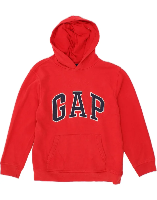 men's versatile hoodies -GAP Boys Tall Graphic Hoodie Jumper 13-14 Years 2XL Red Cotton