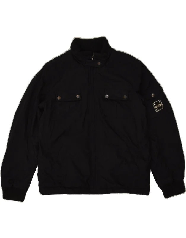 men's custom jackets -GAS Boys Bomber Jacket 9-10 Years Black Polyamide