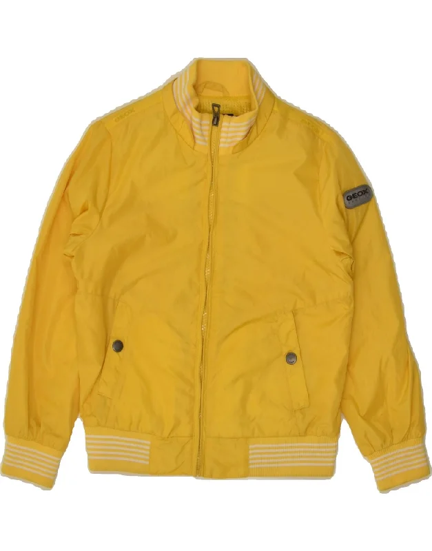 men's stylish jackets for winter -GEOX Boys Bomber Jacket 5-6 Years Yellow Polyester