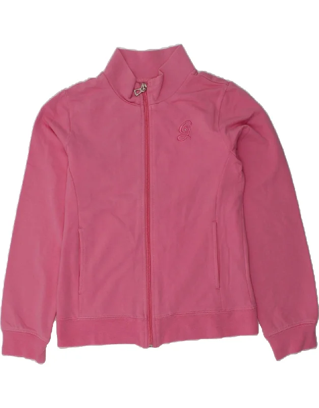 men's military jackets -GEOX Girls Tracksuit Top Jacket 7-8 Years Pink Cotton