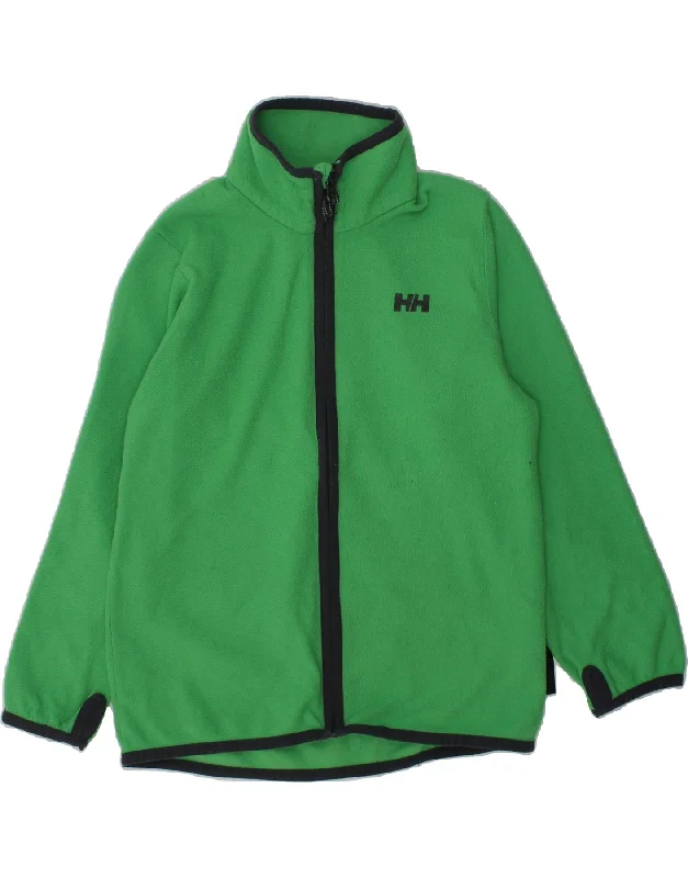 men's stylish jackets for winter -HELLY HANSEN Boys Fleece Jacket 8-9 Years Green Polyester