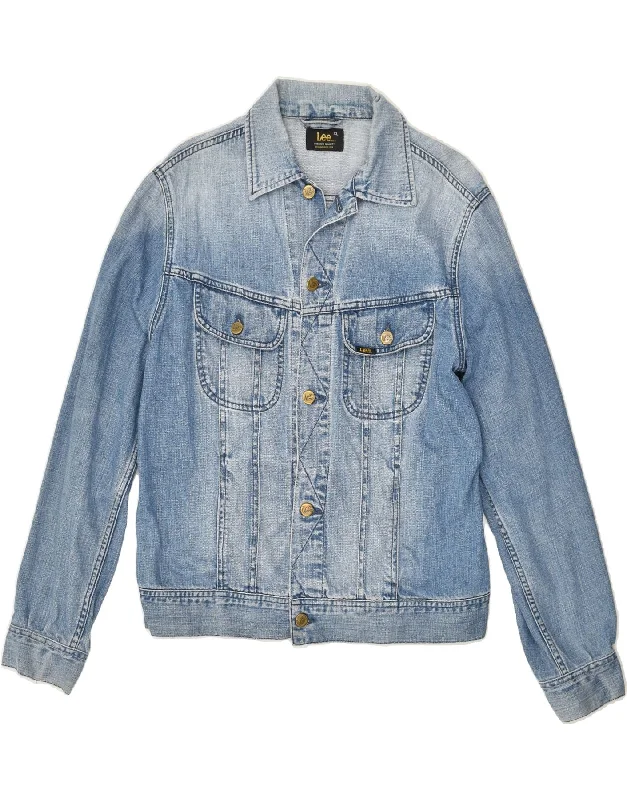 men's trench coats -LEE Boys Denim Jacket 14-15 Years XL Blue Cotton