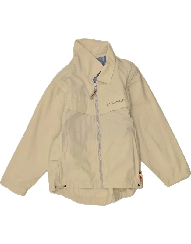 men's tailored jackets -LEE Boys Rain Jacket 7-8 Years XS Beige Polyamide