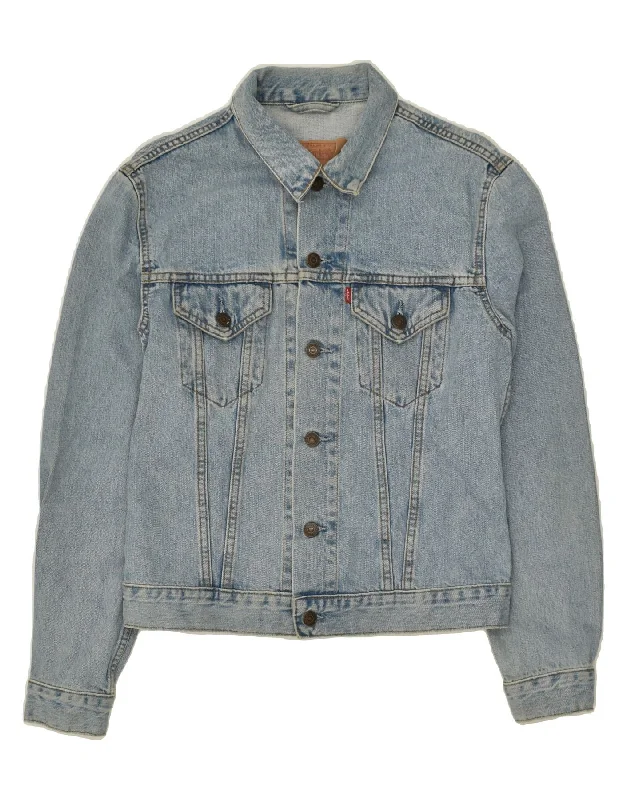 men's warm jackets for fall -LEVI'S Girls Denim Jacket 13-14 Years Large Blue Cotton