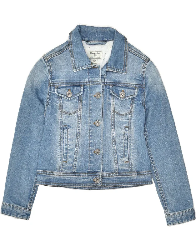 men's lightweight outdoor jackets -MASSIMO DUTTI Girls Denim Jacket 7-8 Years Blue Cotton