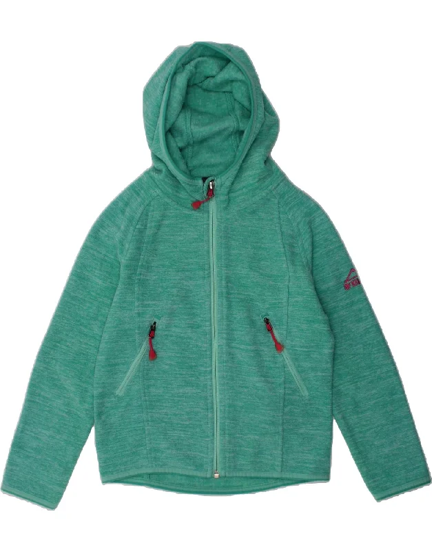 men's puffer jackets -MC KINLEY Girls Hooded Fleece Jacket 5-6 Years Green Polyester