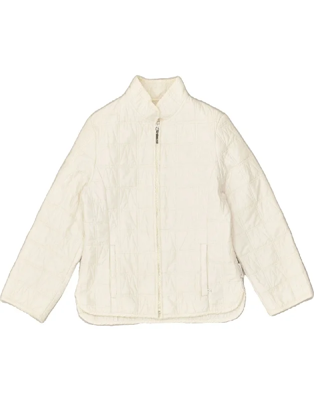 men's quilted jackets -MONCLER Girls Quilted Jacket 7-8 Years White