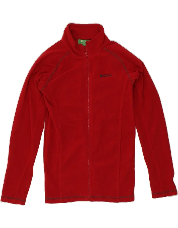 men's puffer jackets -MOUNTAIN WAREHOUSE Girls Fleece Jacket 11-12 Years Red Polyester