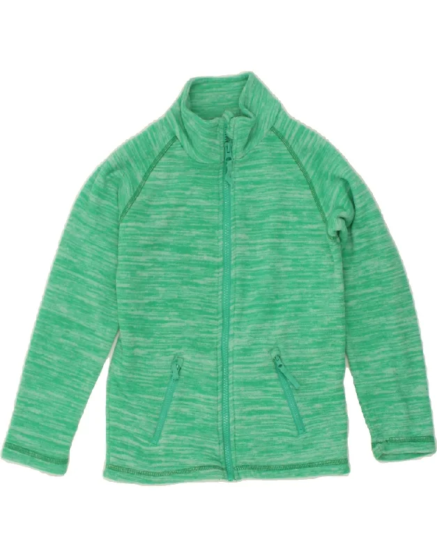 men's professional jackets -MOUNTAIN WAREHOUSE Girls Fleece Jacket 7-8 Years Green Polyester