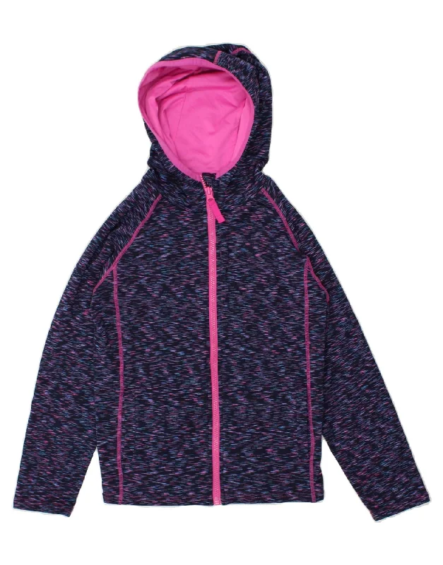 men's work jackets -MOUNTAIN WAREHOUSE Girls Hooded Tracksuit Top Jacket 11-12 Years Navy Blue