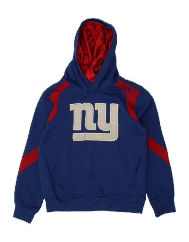 men's cozy fleece sweatshirts -NFL Boys Apparel Graphic Hoodie Jumper 10-11 Years Blue Colourblock