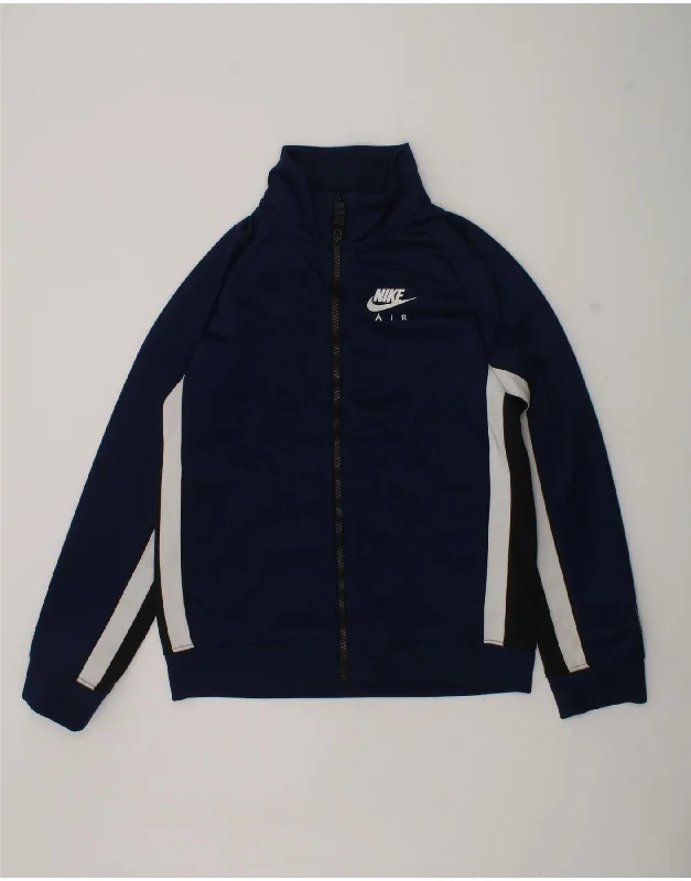 men's heavy-duty jackets for winter -NIKE Boys Graphic Tracksuit Top Jacket 10-11 Years Medium  Navy Blue