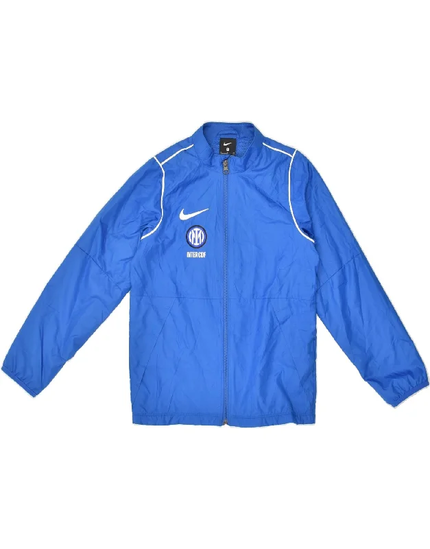 men's quilted jackets for winter -NIKE Boys Inter Milan Graphic Tracksuit Top Jacket 8-9 Years Small Blue