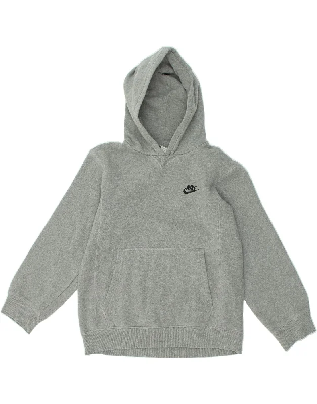 men's casual hoodies -NIKE Boys sportswear Hoodie Jumper 10-11 Years Medium Grey Cotton