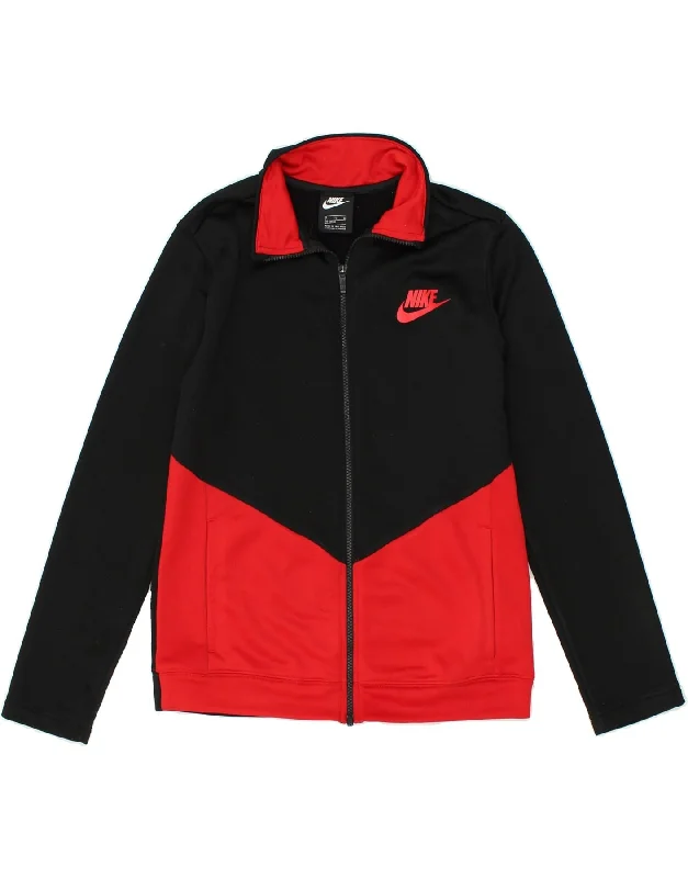 men's weather-resistant jackets -NIKE Boys Tracksuit Top Jacket 13-14 Years XL Navy Blue Colourblock