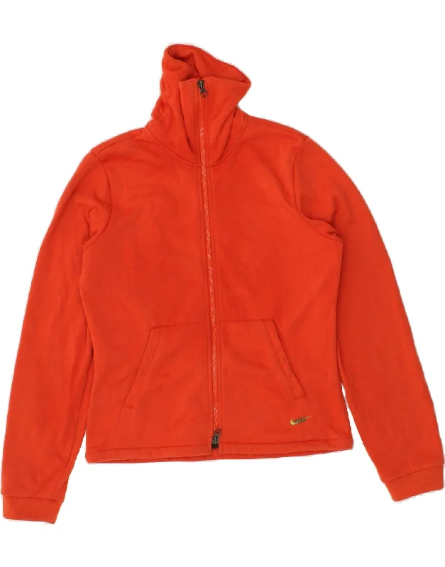 men's lightweight jackets -NIKE Girls Tracksuit Top Jacket 15-16 Years Medium Orange Cotton