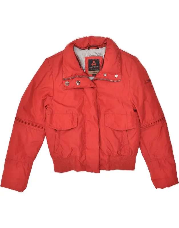 men's formal jackets -PEUTEREY Girls Padded Jacket 7-8 Years Medium Red Polyamide