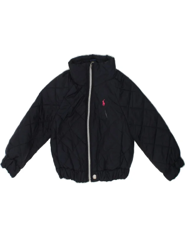 men's stylish black jackets -POLO RALPH LAUREN Baby Girls Quilted Jacket 18-24 Months Navy Blue