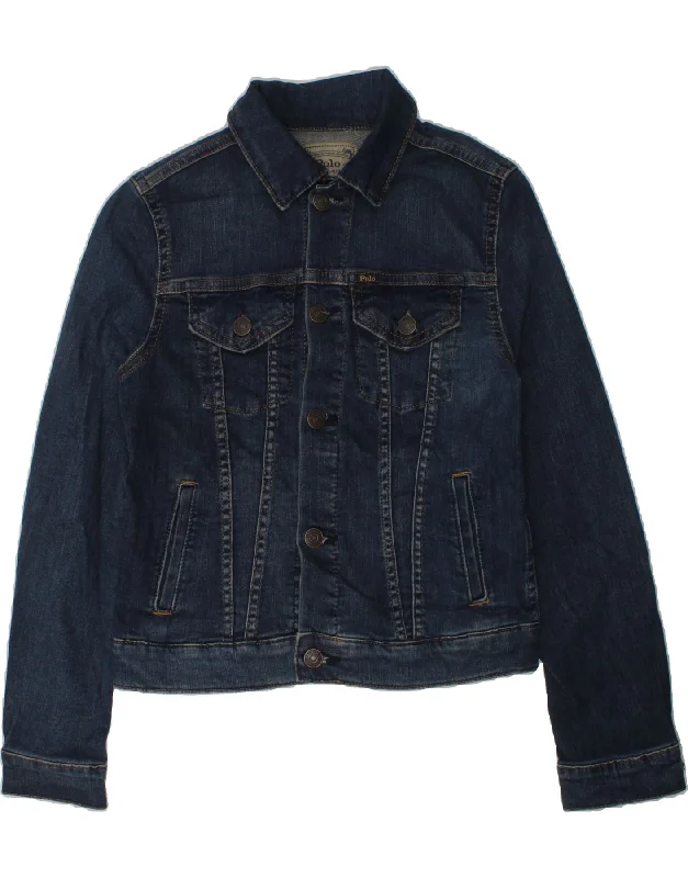 men's insulated jackets -POLO RALPH LAUREN Boys Denim Jacket 11-12 Years Blue Cotton