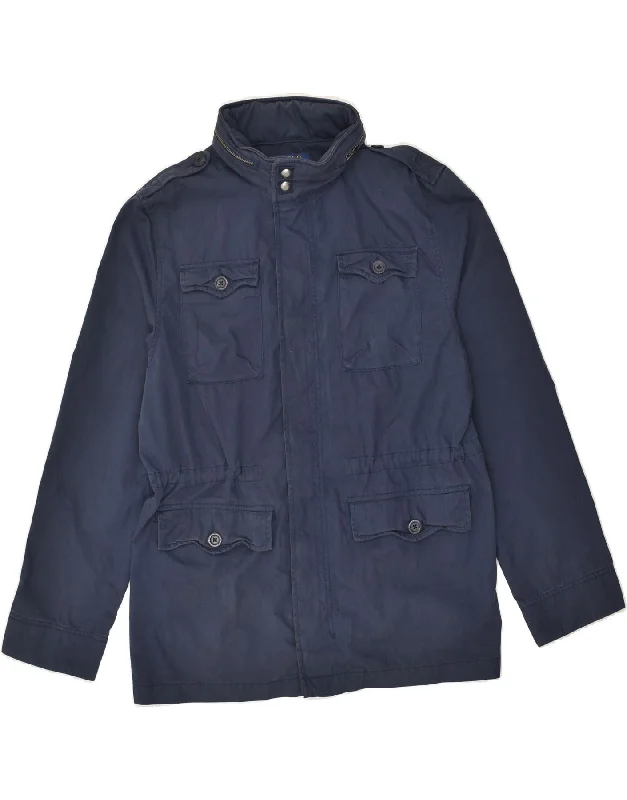 men's rain jackets -POLO RALPH LAUREN Boys Hooded Military Jacket 15-16 Years XL Navy Blue