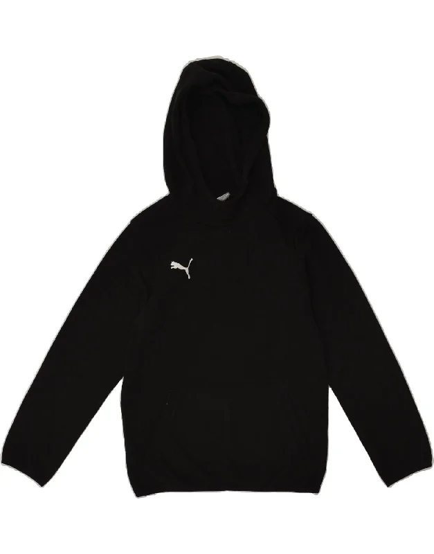 men's comfortable casual hoodies -PUMA Boys Graphic Hoodie Jumper 8-9 Years Black