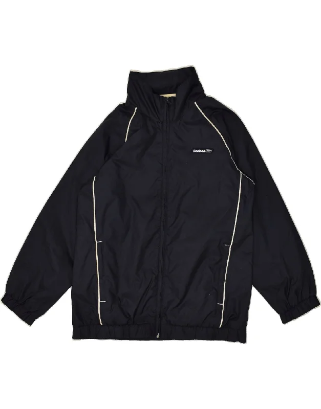 men's outerwear jackets for hiking -REEBOK Boys Bomber Jacket 14-15 Years Navy Blue