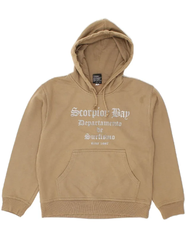 men's graphic hoodies for streetwear -SCORPION BAY Boys Graphic Hoodie Jumper 9-10 Years Medium Brown Cotton