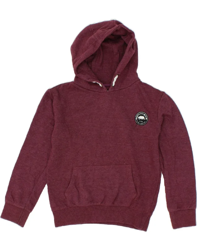 men's graphic sweatshirts with hoods -SOULCAL&CO Boys Hoodie Jumper 11-12 Years Burgundy Cotton