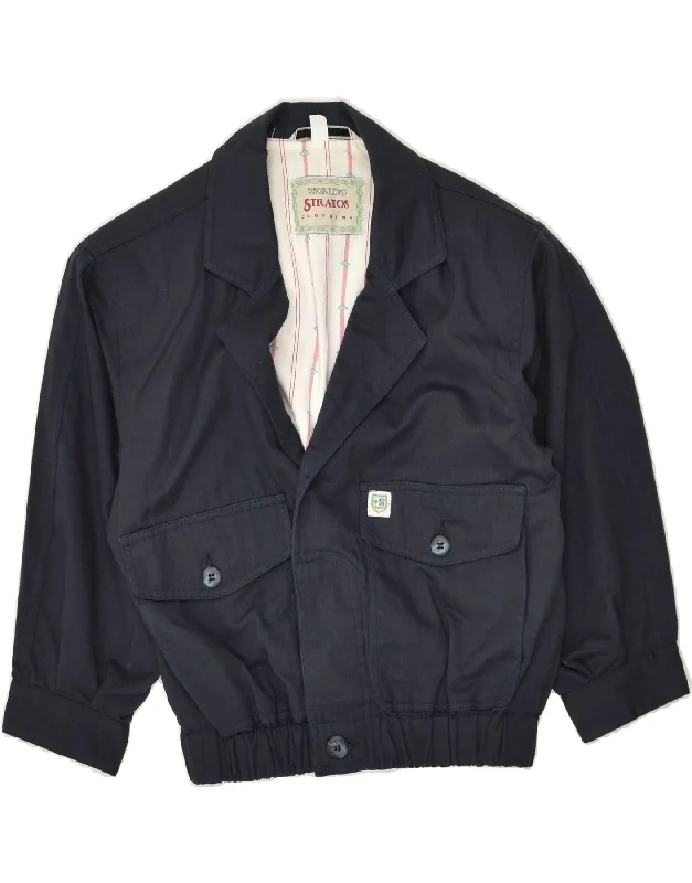 men's sports jackets -STRATOS Boys Bomber Jacket 7-8 Years Navy Blue