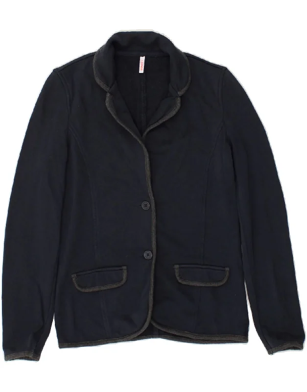 men's trench jackets for winter -SUN68 Girls 2 Button Blazer Jacket 11-12 Years Navy Blue Cotton