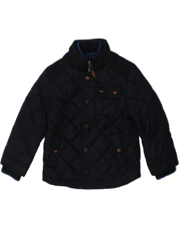 men's varsity jackets -TED BAKER Boys Quilted Jacket 3-4 Years Navy Blue Nylon