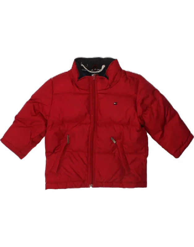 men's lightweight puffer jackets -TOMMY HILFIGER Baby Boys Padded Jacket 18-24 Months Red Nylon