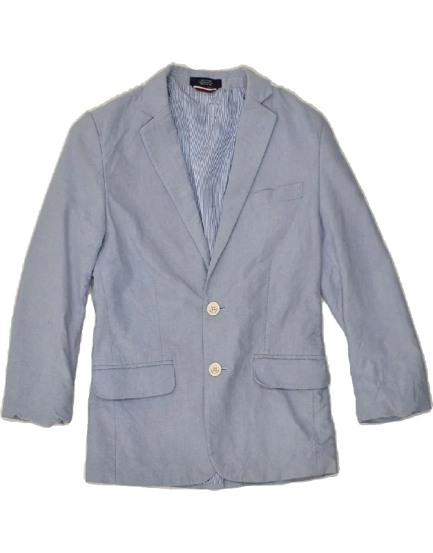 men's formal winter jackets -TOMMY HILFIGER Boys 2 Button Blazer Jacket 9-10 Years Blue Cotton