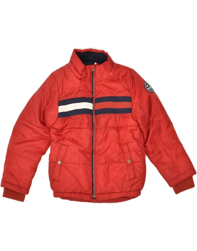 men's warm jackets for fall -TOMMY HILFIGER Boys Padded Jacket 6-7 Years Red Polyester