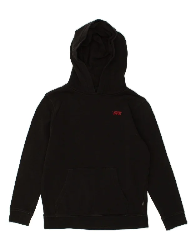 men's streetwear hoodies -VANS Girls Graphic Hoodie Jumper 10-11 Years Medium Black Cotton