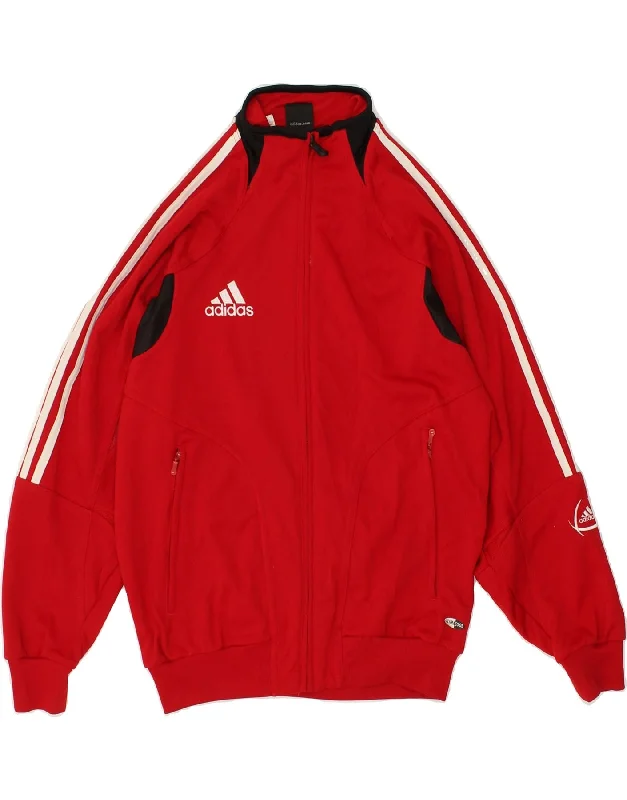 men's winter jackets -ADIDAS Boys Climacool Tracksuit Top Jacket 13-14 Years XL Red Polyester