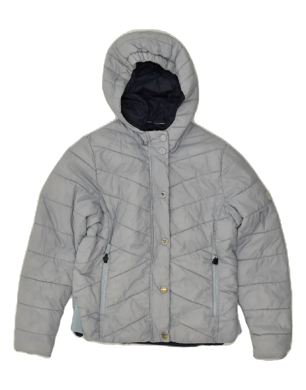 men's insulated jackets for snow -BARBOUR Boys Hooded Padded Jacket 13-14 Years Medium Grey Polyamide