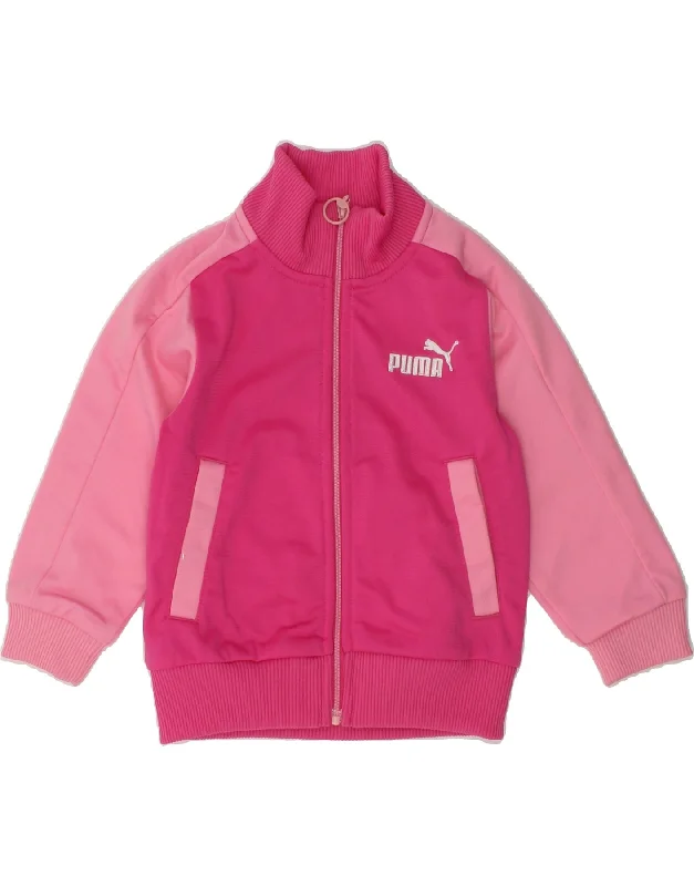 men's outerwear jackets for hiking -PUMA Baby Girls Graphic Bomber Jacket 9-12 Months Pink