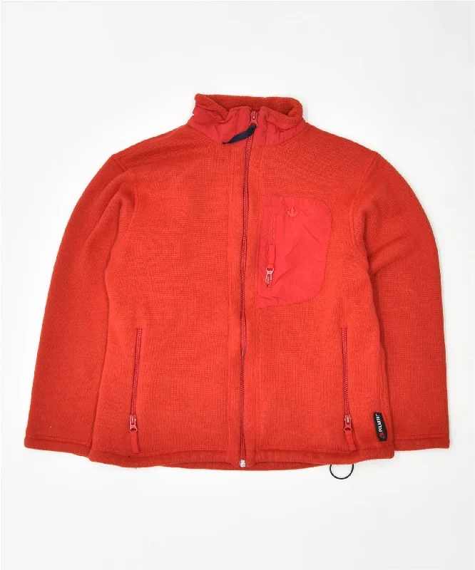 CANADIAN Boys Polartec Cardigan Sweater 11-12 Years Red Polyester Vintage