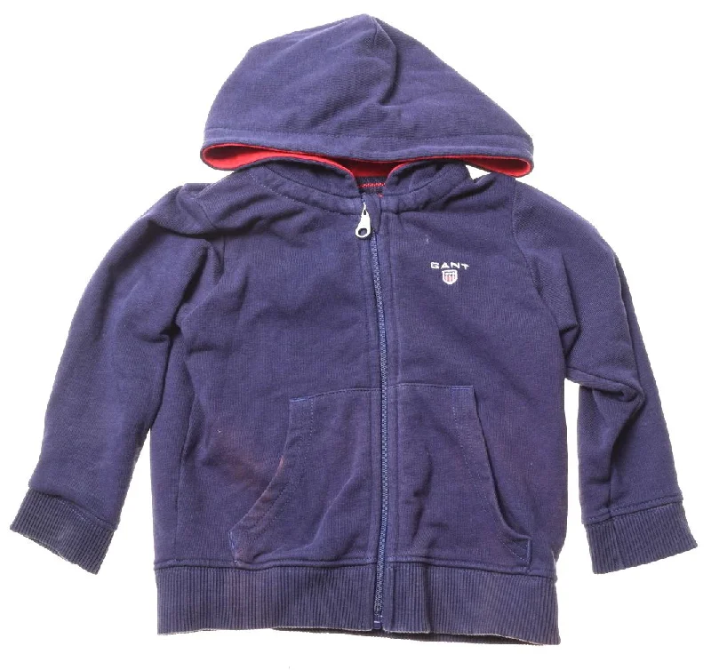 GANT Boys Hoodie Sweater 9-12 Months Blue Cotton