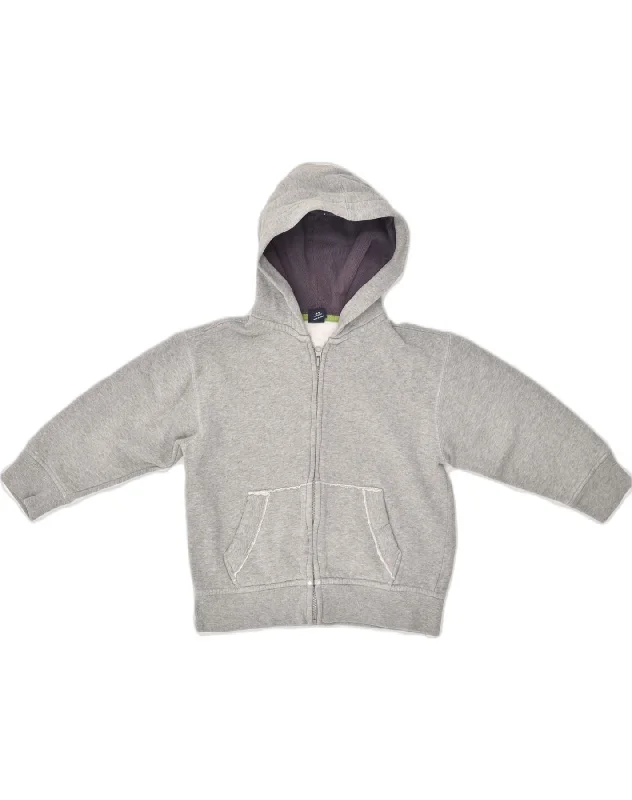 GAP Boys Zip Hoodie Sweater 4-5 Years Grey Cotton