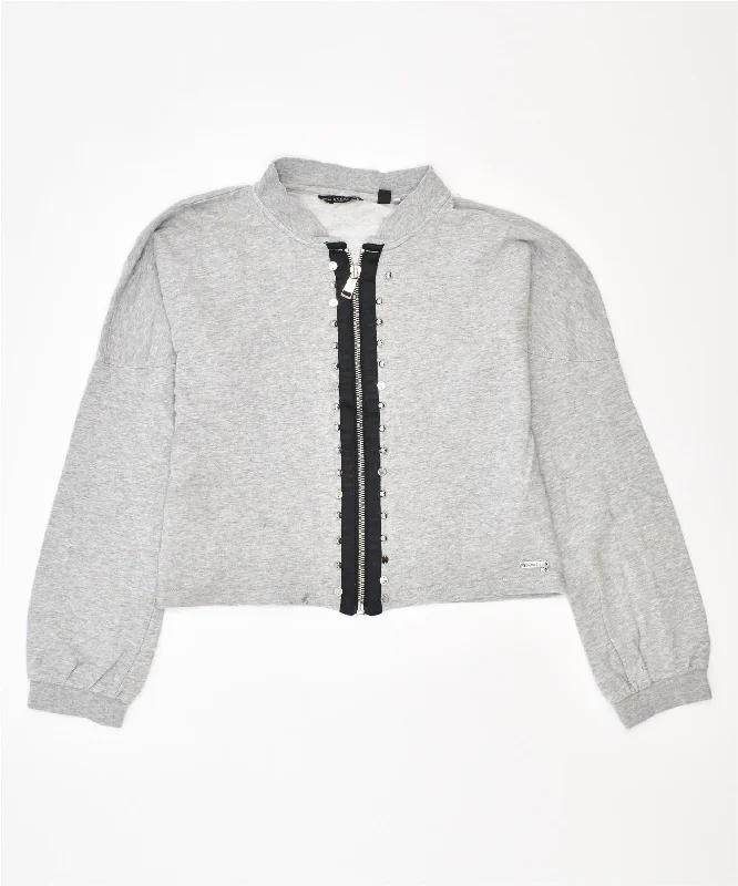 GUESS Girls Cardigan Sweater 11-12 Years Grey Cotton