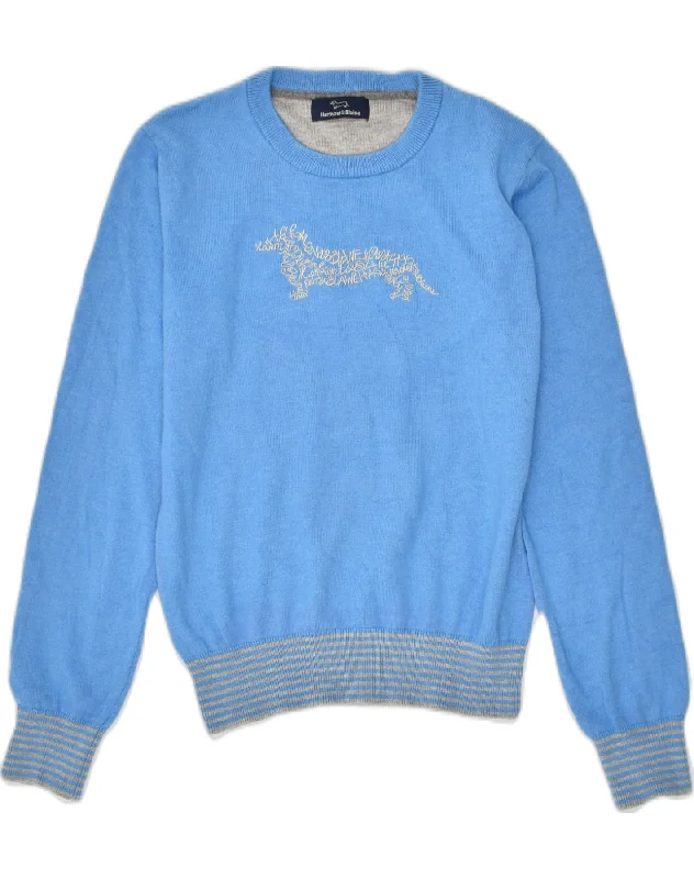 HARMONT & BLAINE Boys Graphic Crew Neck Jumper Sweater 9-10 Years Blue